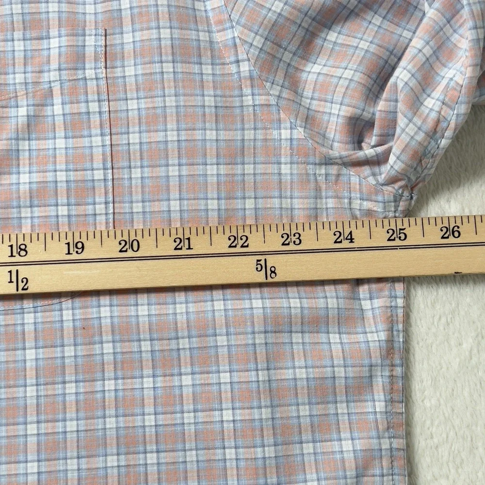 Faherty Button‎ Down Shirt Mens Sz XL Pink Plaid Long Sleeve